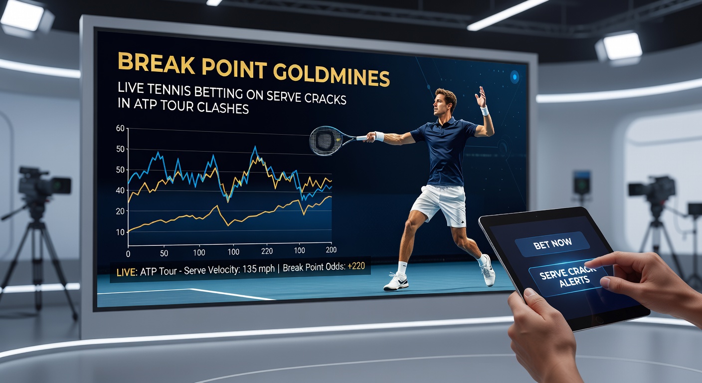 Grafiek met ATP statistieken over break points en service holds in recente toernooien