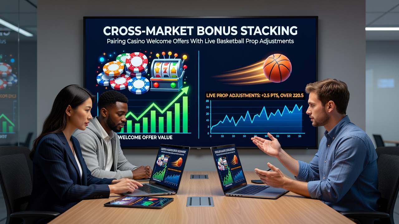 Grafiek die live prop aanpassingen en bonus staking in basketbal illustreert
