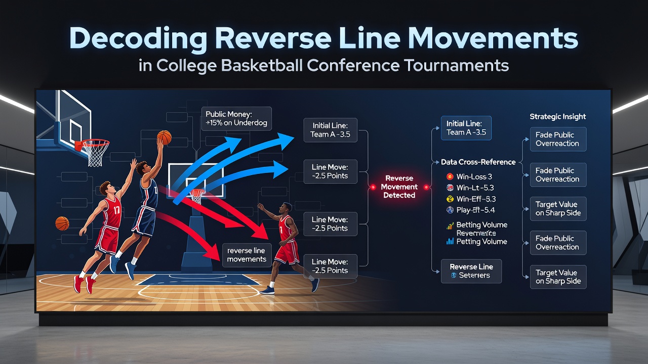 Analyse van omgekeerde lijnbewegingen tijdens college basketball wedstrijden