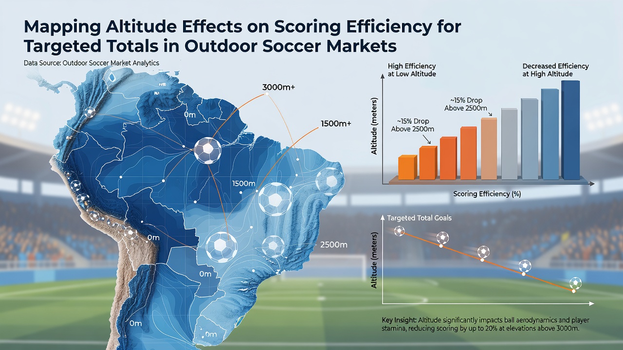 Grafiek van scorende efficiëntie per hoogtezone in professionele voetbalcompetities