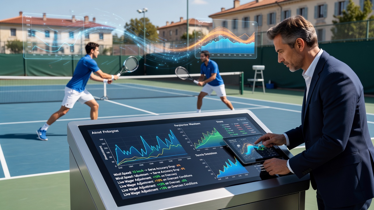 Live analyse van weer en tennisprestaties