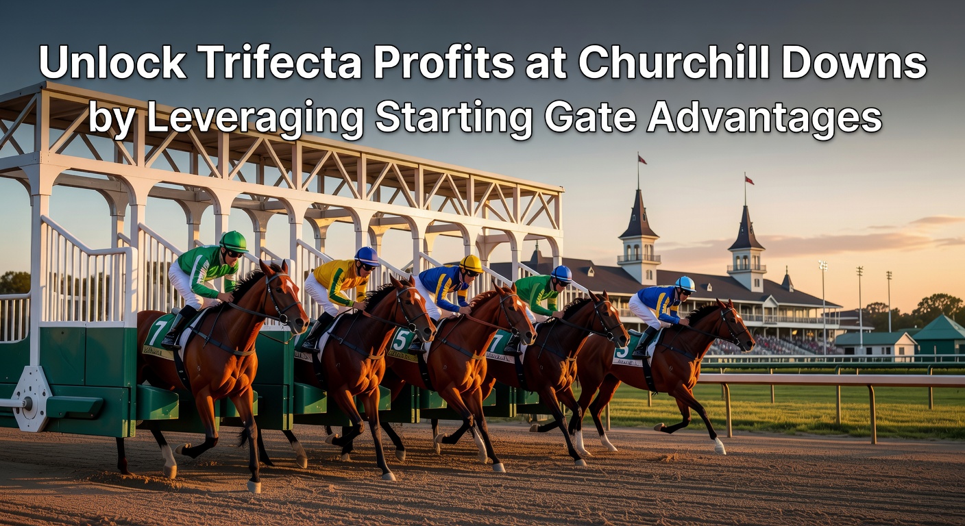 Paarden starten vanuit de poorten op Churchill Downs tijdens een race, met focus op de binnenpoorten die een voorsprong lijken te geven
